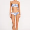CORSAGE BIKINI BOTTOM  BLUE TOILE