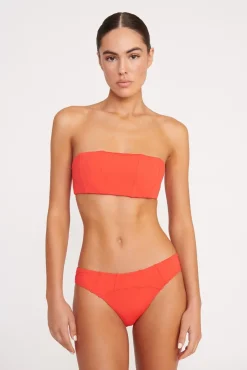 CORSAGE BIKINI BOTTOM  RED ROSE
