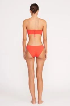 CORSAGE BIKINI BOTTOM  RED ROSE