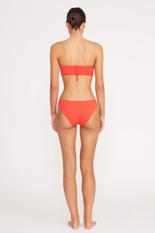 CORSAGE BIKINI BOTTOM  RED ROSE