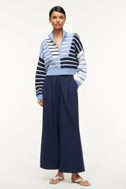CROPPED HAMPTON SWEATER  ADRIATIC STRIPE