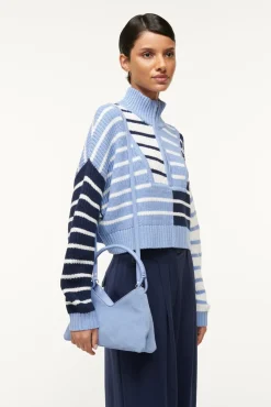 CROPPED HAMPTON SWEATER  ADRIATIC STRIPE