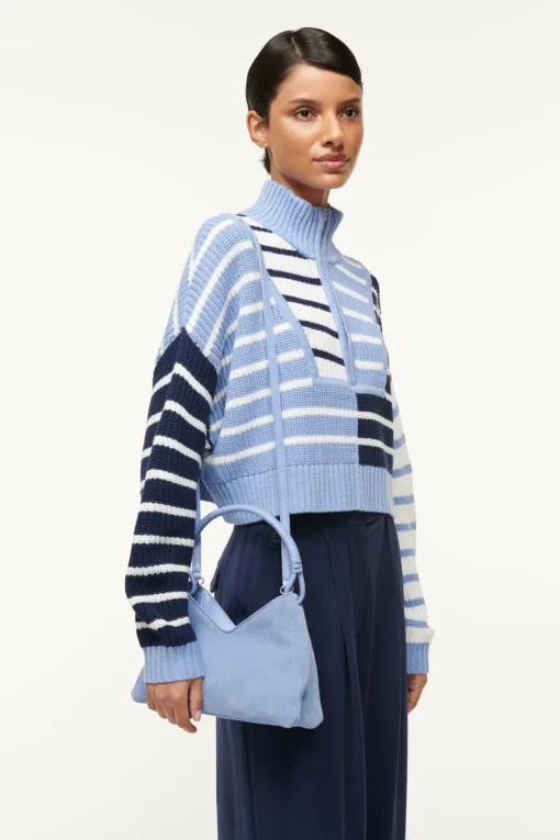 CROPPED HAMPTON SWEATER  ADRIATIC STRIPE