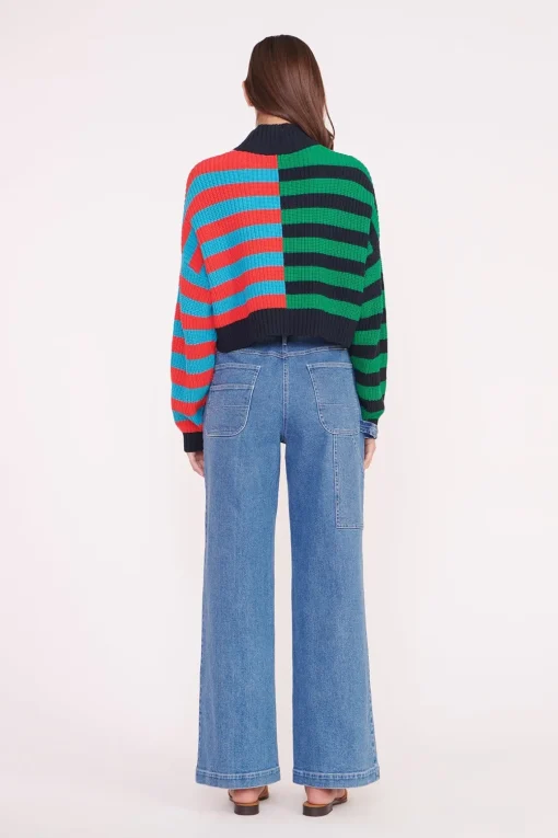 CROPPED HAMPTON SWEATER  CABANA STRIPE MULTI