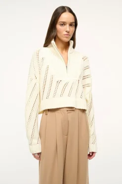 CROPPED HAMPTON SWEATER  IVORY