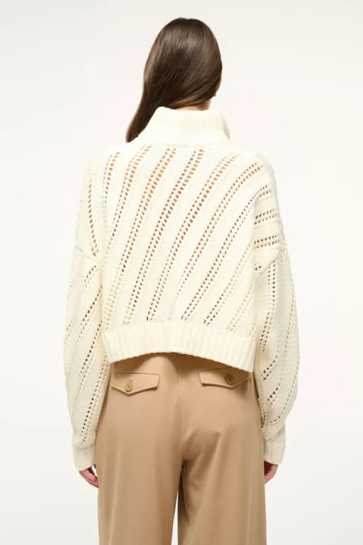 CROPPED HAMPTON SWEATER  IVORY