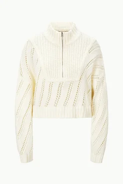 CROPPED HAMPTON SWEATER  IVORY