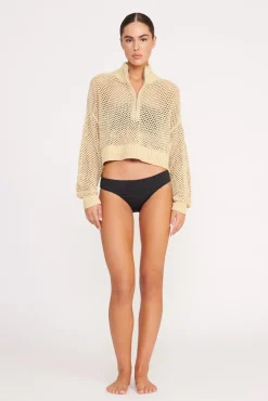 CROPPED HAMPTON SWEATER  NATURAL