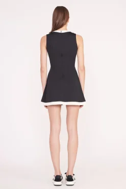 CROSS-COURT DRESS  BLACK IVORY
