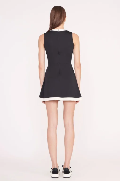 CROSS-COURT DRESS  BLACK IVORY