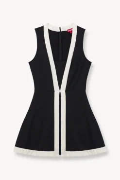 CROSS-COURT DRESS  BLACK IVORY
