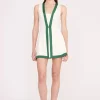 CROSS-COURT DRESS  IVORY COURT GREEN