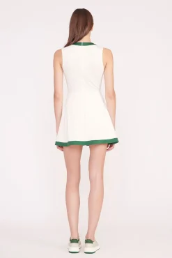 CROSS-COURT DRESS  IVORY COURT GREEN
