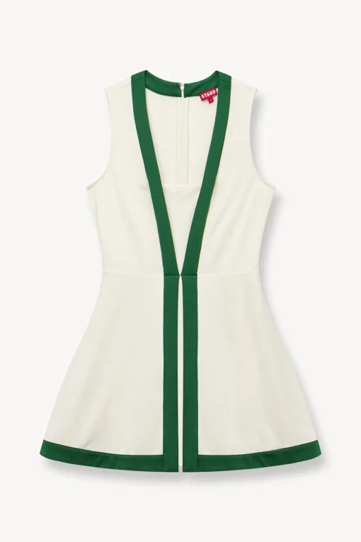 CROSS-COURT DRESS  IVORY COURT GREEN