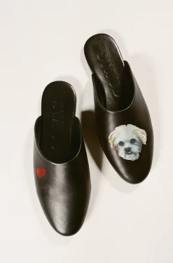 CUSTOM ABBY SLIPPER  BLACK