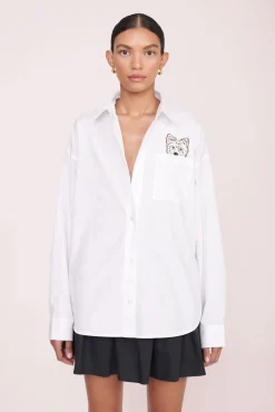 CUSTOM STAUD x C.BONZ CLASSIC OVERSIZED SHIRT  WHITE
