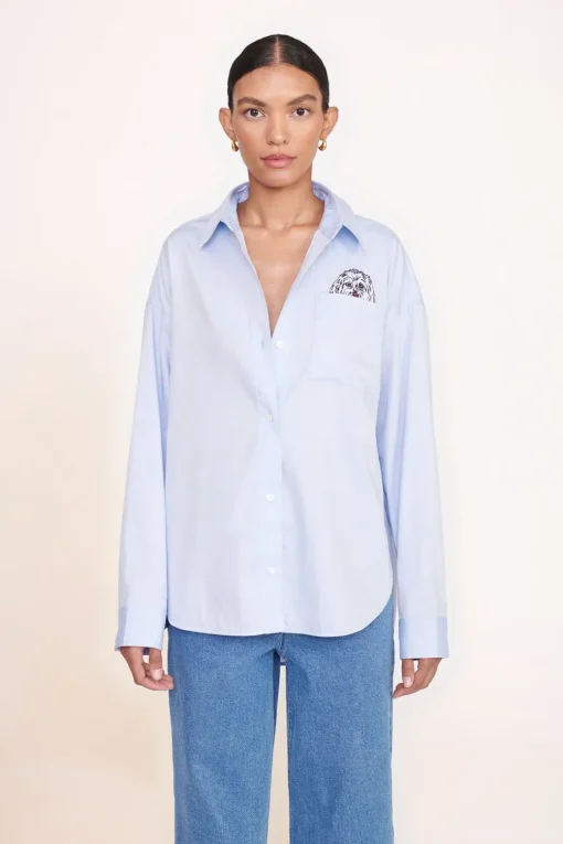 CUSTOM STAUD x C.BONZ CLASSIC OVERSIZED SHIRT  OXFORD BLUE