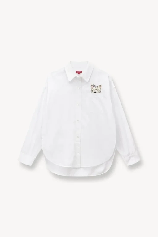 CUSTOM STAUD x C.BONZ CLASSIC OVERSIZED SHIRT  WHITE