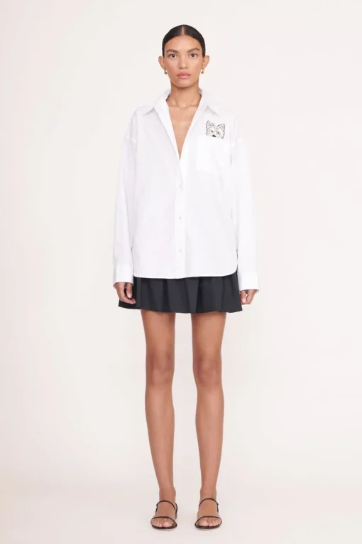 CUSTOM STAUD x C.BONZ CLASSIC OVERSIZED SHIRT  WHITE
