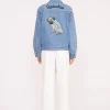 CUSTOM STAUD x C.BONZ OVERSIZED RYAN DENIM JACKET  MEDIUM WASH