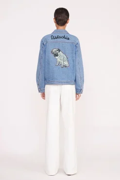 CUSTOM STAUD x C.BONZ OVERSIZED RYAN DENIM JACKET  MEDIUM WASH