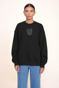 CUSTOM STAUD x C.BONZ OVERSIZED SWEATSHIRT  BLACK