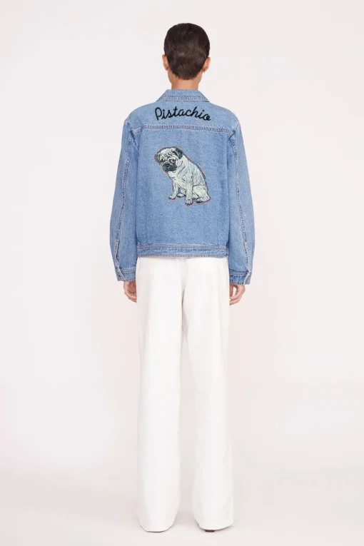 CUSTOM STAUD x C.BONZ OVERSIZED RYAN DENIM JACKET  MEDIUM WASH