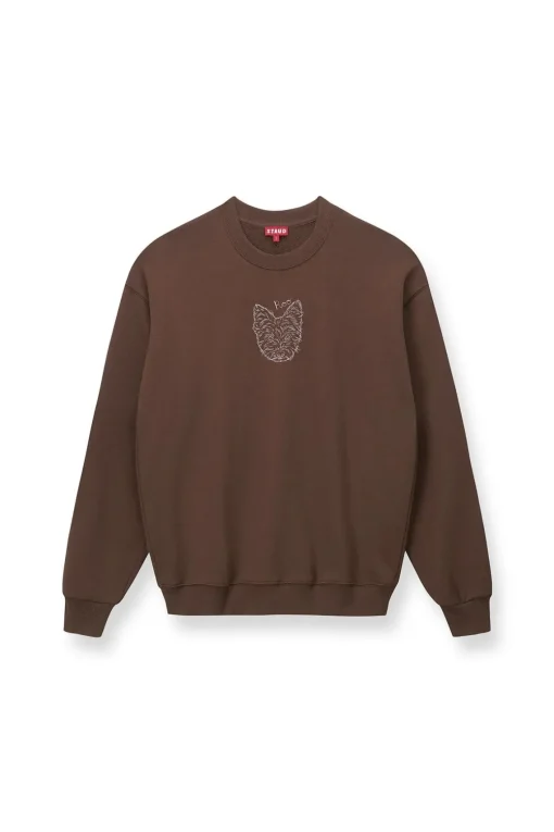 CUSTOM STAUD x C.BONZ OVERSIZED SWEATSHIRT  BROWN