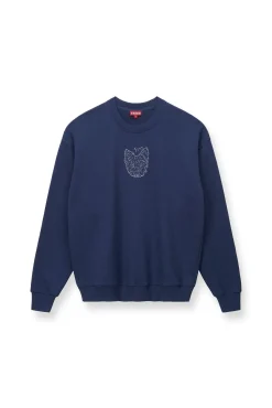 CUSTOM STAUD x C.BONZ OVERSIZED SWEATSHIRT  NAVY