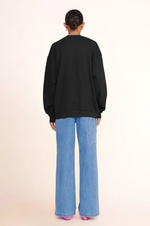 CUSTOM STAUD x C.BONZ OVERSIZED SWEATSHIRT  BLACK