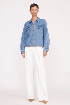 CUSTOM STAUD x C.BONZ OVERSIZED RYAN DENIM JACKET  MEDIUM WASH