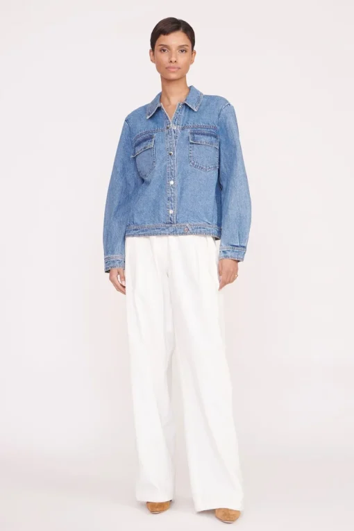 CUSTOM STAUD x C.BONZ OVERSIZED RYAN DENIM JACKET  MEDIUM WASH