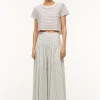 DEAN T-SHIRT  IVORY MICRO STRIPE