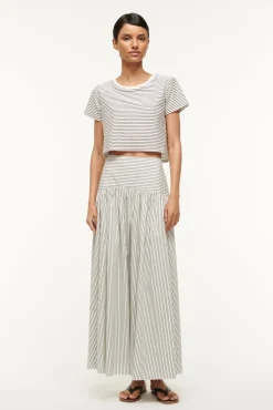 DEAN T-SHIRT  IVORY MICRO STRIPE