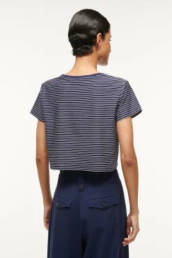 DEAN T-SHIRT  NAVY MICRO STRIPE