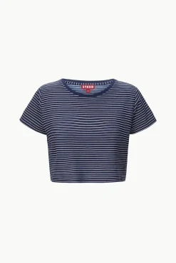 DEAN T-SHIRT  NAVY MICRO STRIPE