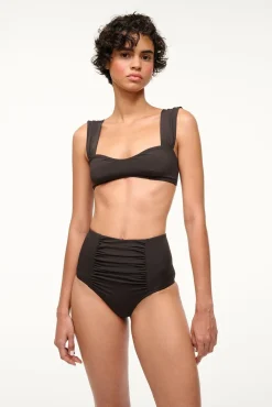 DECLAN HIGH RISE BIKINI BOTTOM  BLACK