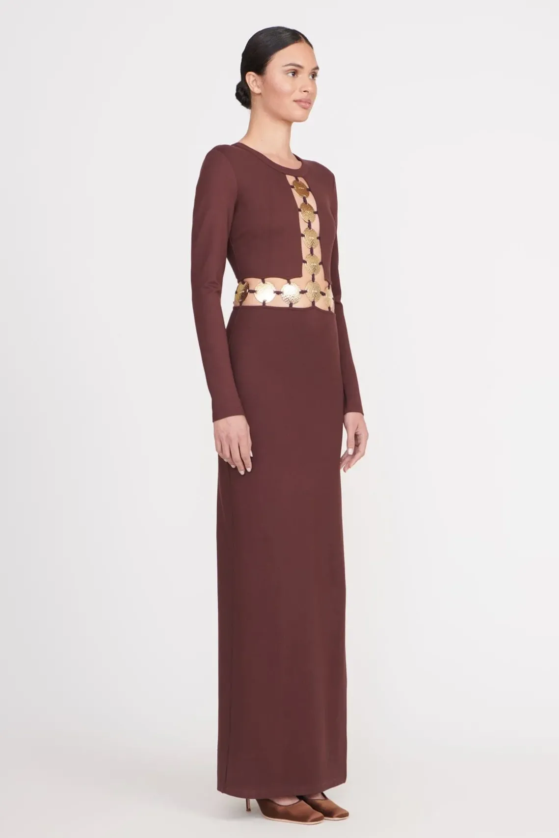 DELPHINE DRESS DARK CHOCOLATE