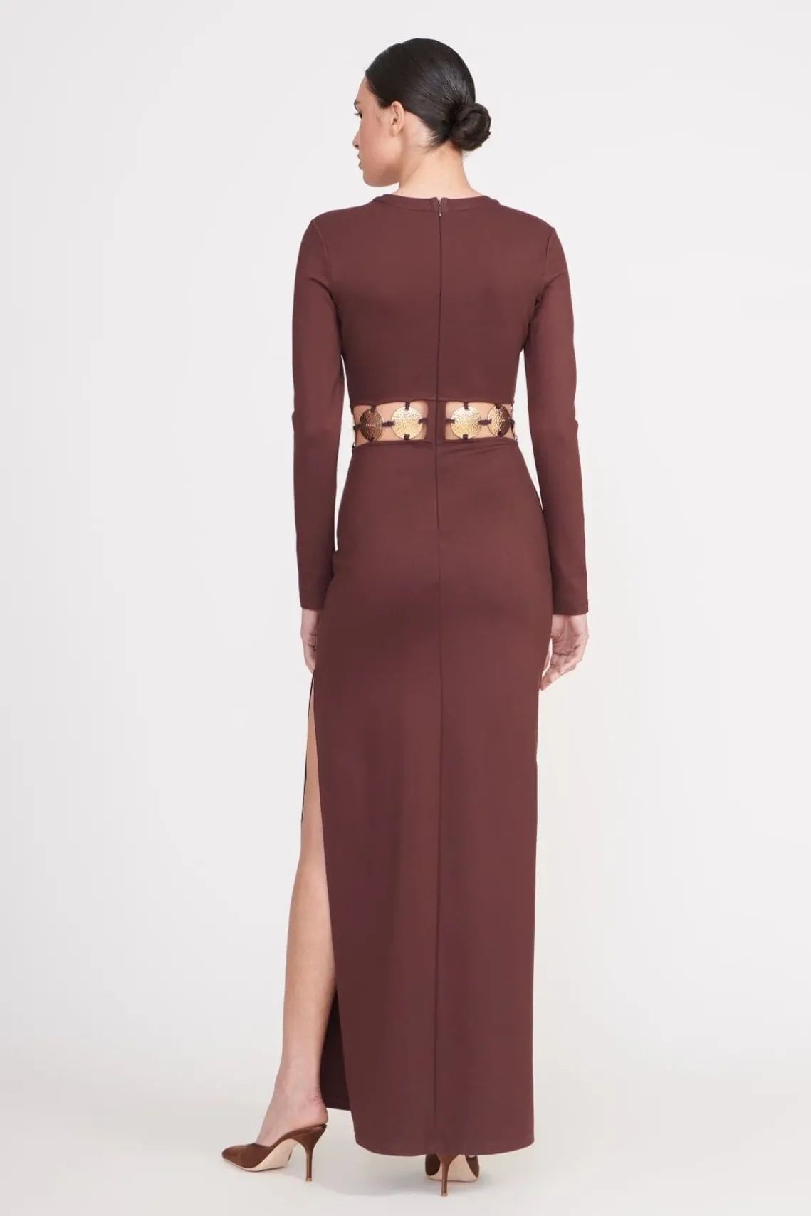 DELPHINE DRESS DARK CHOCOLATE