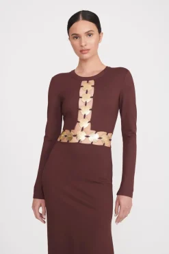 DELPHINE DRESS DARK CHOCOLATE