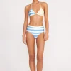 DEVON HIGH RISE BIKINI BOTTOM  BUTTERCUP SEASHORE STRIPE