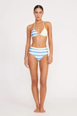 DEVON HIGH RISE BIKINI BOTTOM  BUTTERCUP SEASHORE STRIPE