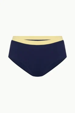 DEVON HIGH RISE BIKINI BOTTOM  NAVY COLORBLOCK
