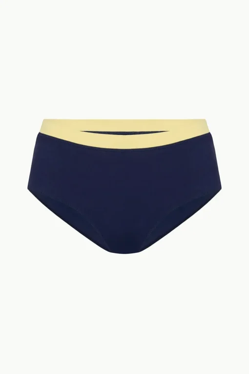 DEVON HIGH RISE BIKINI BOTTOM  NAVY COLORBLOCK