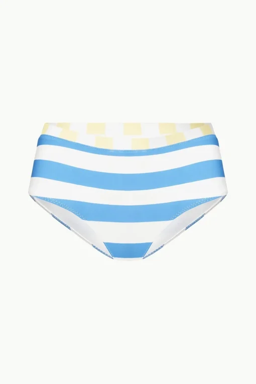 DEVON HIGH RISE BIKINI BOTTOM  BUTTERCUP SEASHORE STRIPE