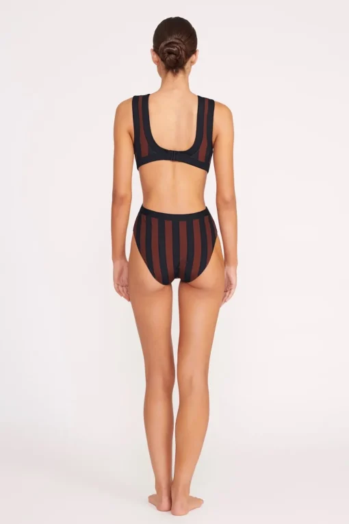DOLCE ONE PIECE  BLACK TAN SEASHORE STRIPE