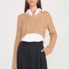 DUKE SWEATER  CAMEL WHITE