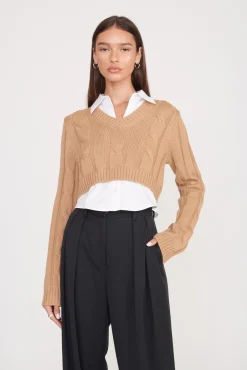 DUKE SWEATER  CAMEL WHITE