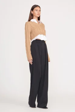 DUKE SWEATER  CAMEL WHITE