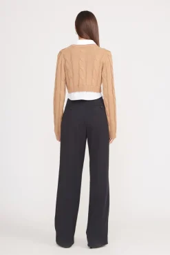 DUKE SWEATER  CAMEL WHITE